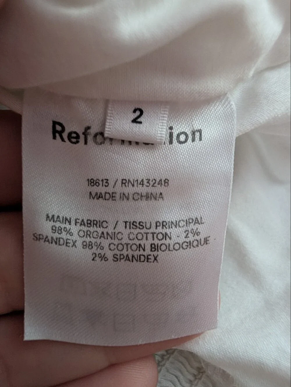 Reformation Radish Top White Ruched Square-Neck Puff Sleeve Top, Size 2 (C8)